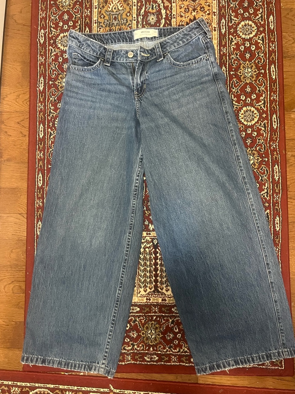 hollister wide leg baggy jeans
